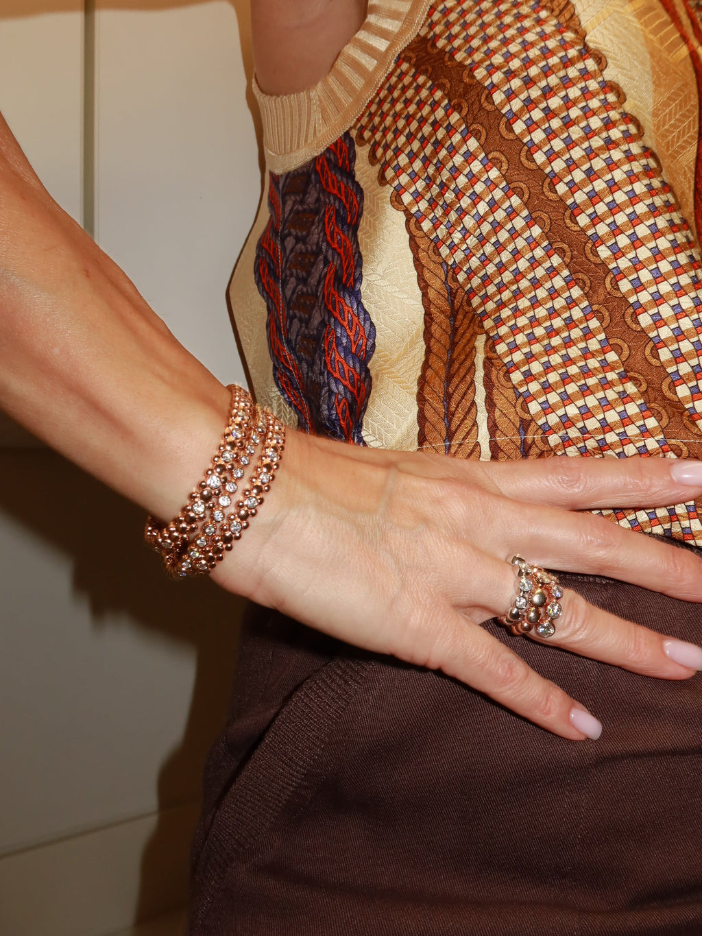 CERBERUS Bangle Solid Rose Gold with Lab-Grown Diamonds