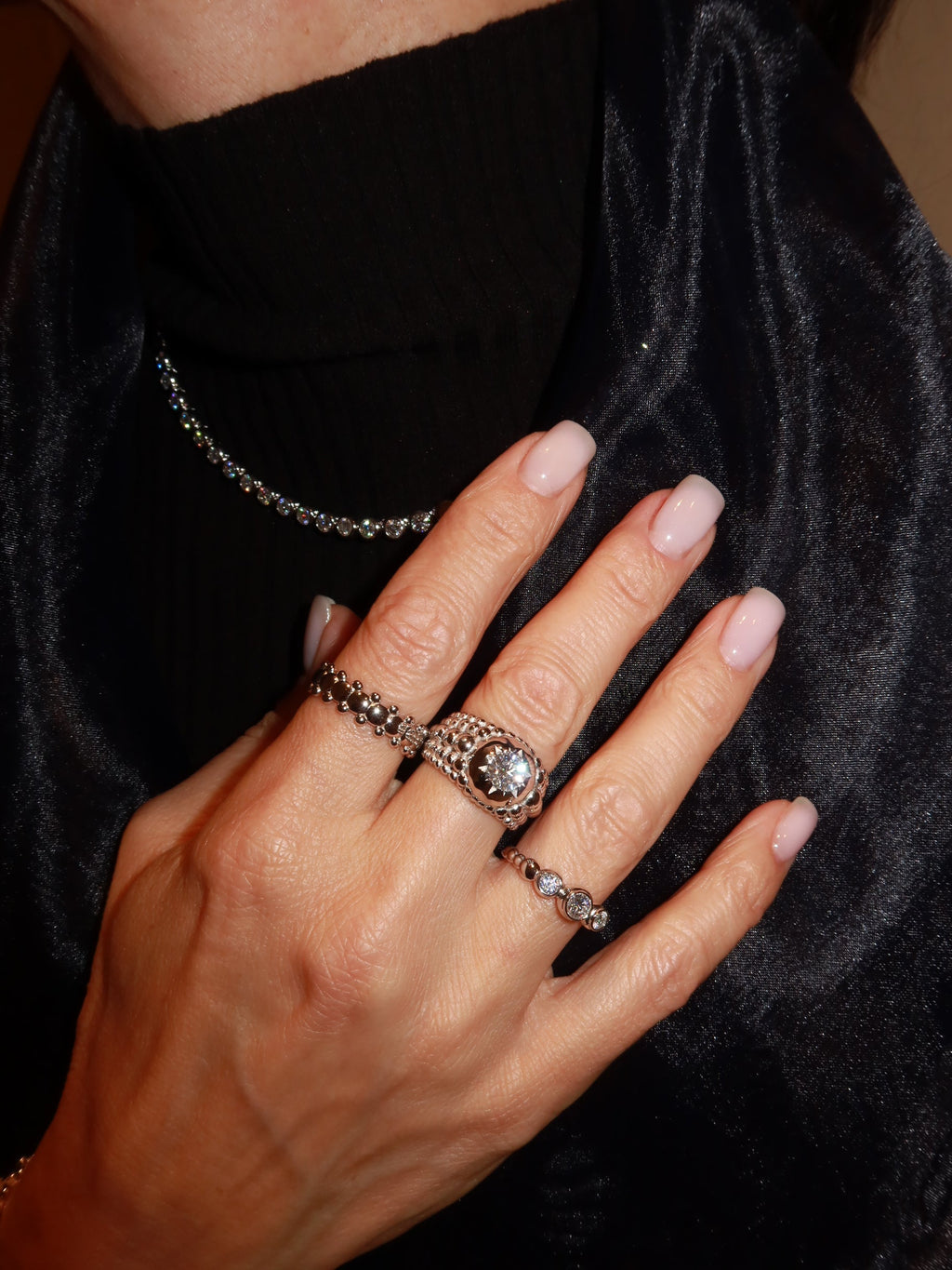 MORO RING Solid White Gold with Lab-Grown Diamonds