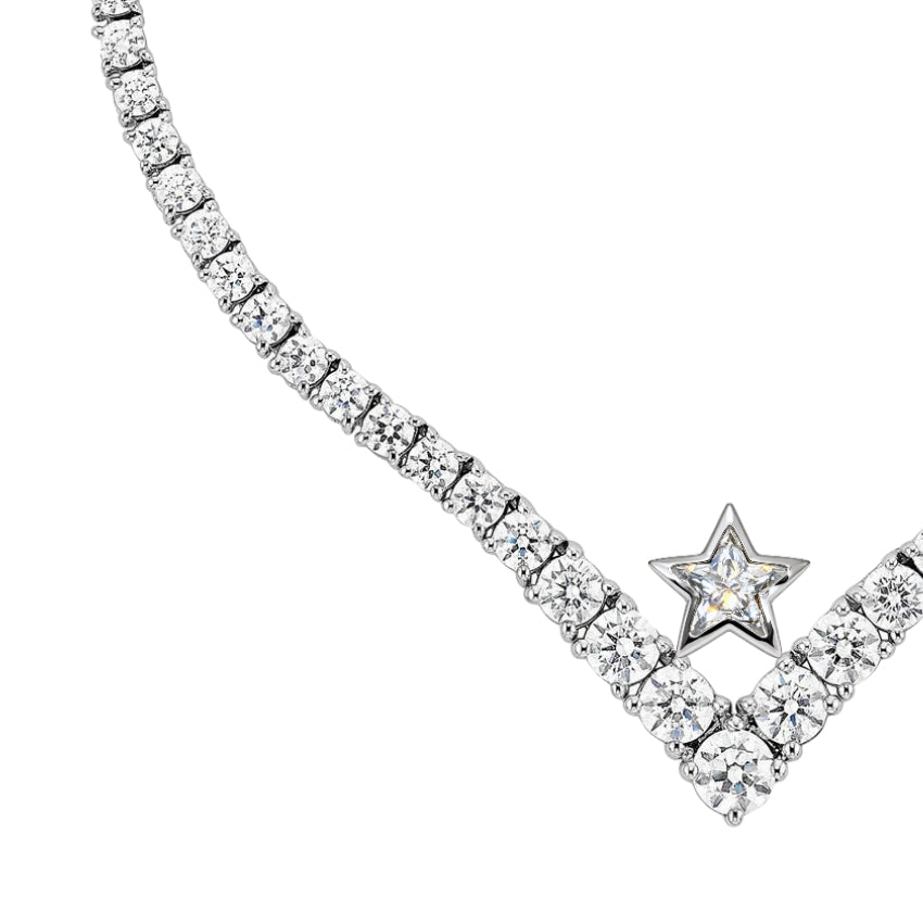 AMARYZ Bespoke The One V Diamond Tennis Necklace