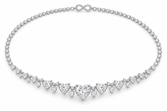 AMARYZ Bespoke Love Story Bridal Diamond Necklace