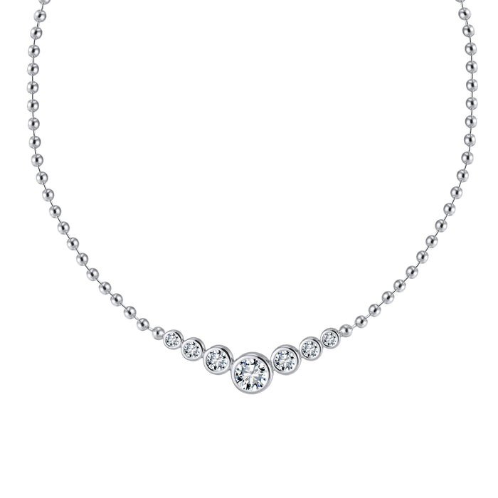 ETERI LOVE NECKLACE Solid White Gold with Lab-Grown Diamonds