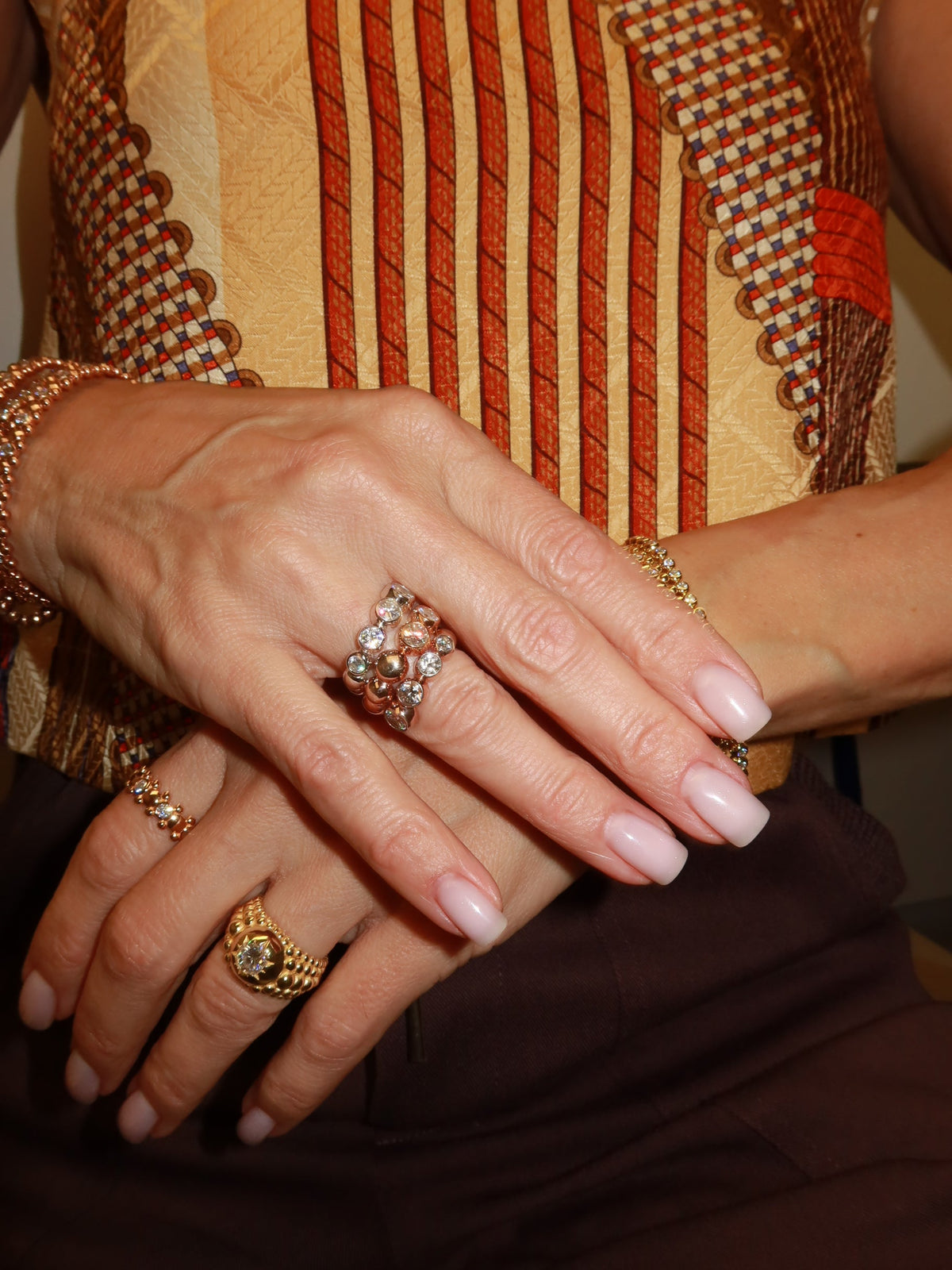 CELESTIAL ETERI DUALIS Ring White & Rose Solid Gold with Lab-Grown Diamonds