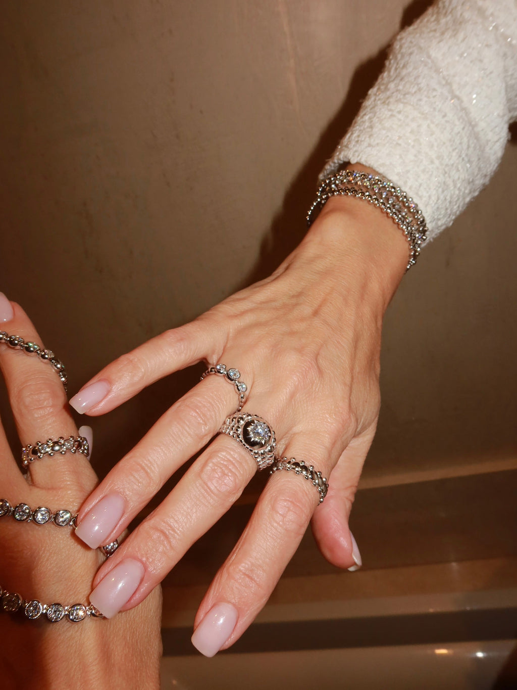 STELLI RING Solid White Gold with Lab-Grown Diamonds