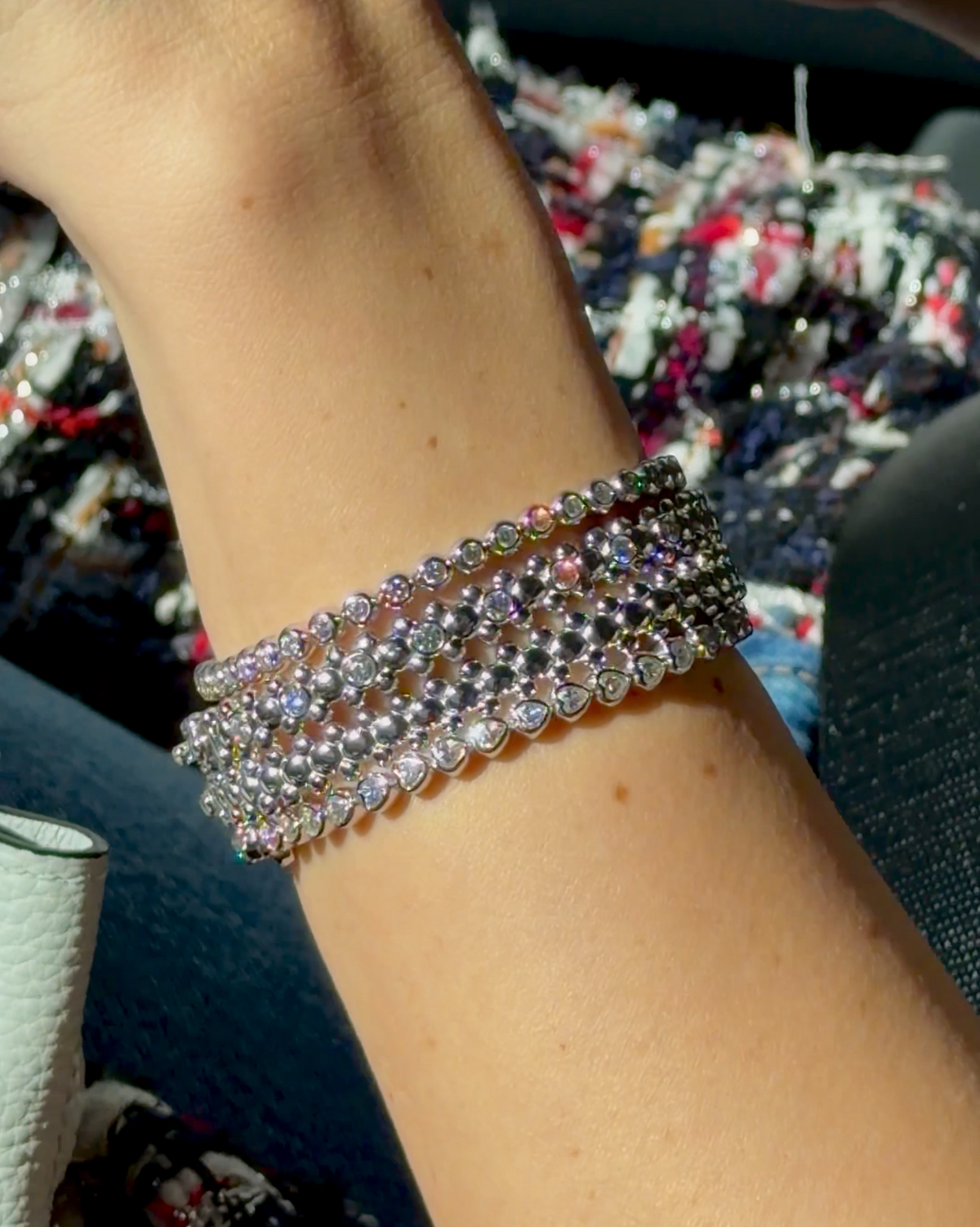 LOVE TENNIS BRACELET Solid  White Gold with Lab-Grown Diamonds