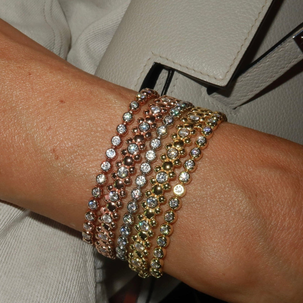 ETERI TENNIS BRACELET Solid White Gold with Lab-Grown Diamonds