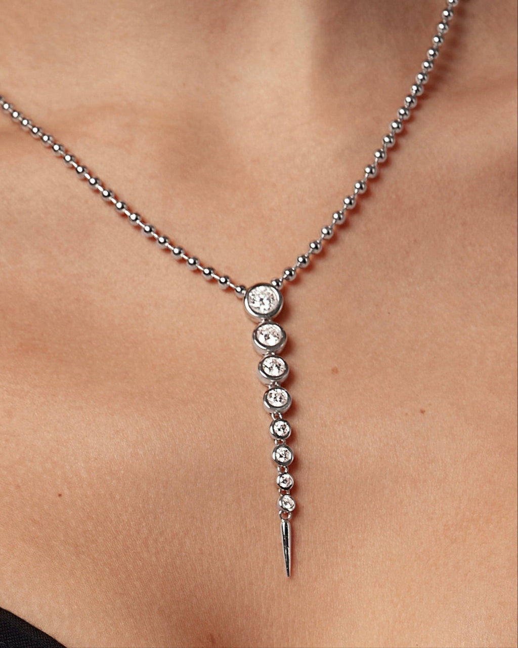 CELESTIAL NYX NECKLACE Solid White Gold with Lab-Grown Diamonds