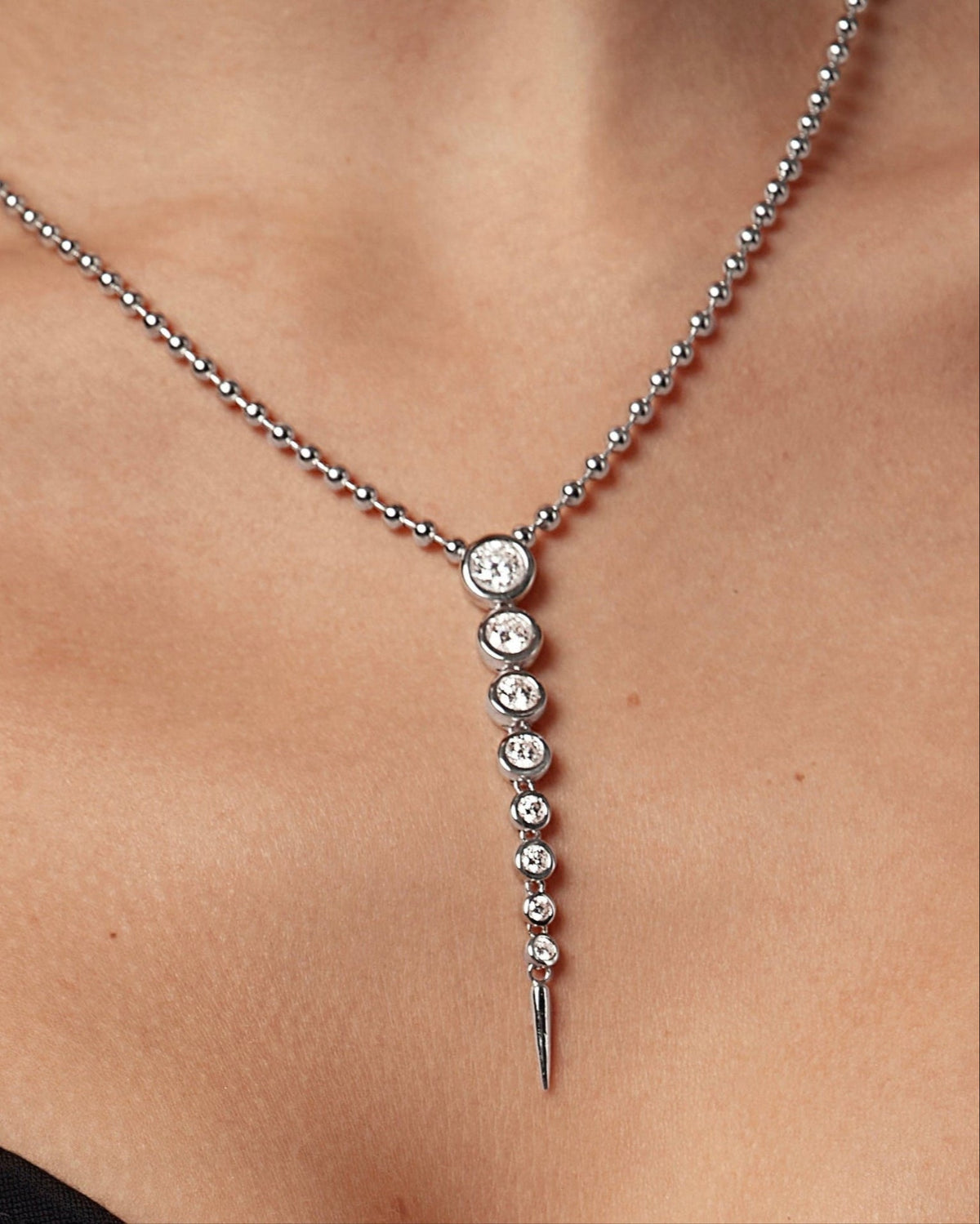 CELESTIAL NYX NECKLACE Solid White Gold with Lab-Grown Diamonds
