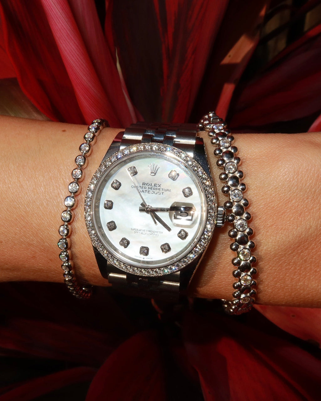 CERBERUS Bangle Solid White Gold with Lab-Grown Diamonds