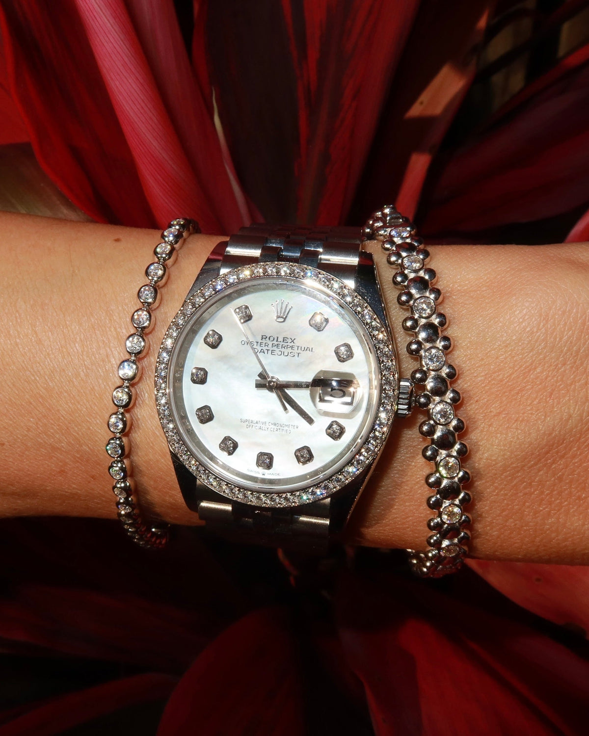 CERBERUS Bangle Solid White Gold with Lab-Grown Diamonds