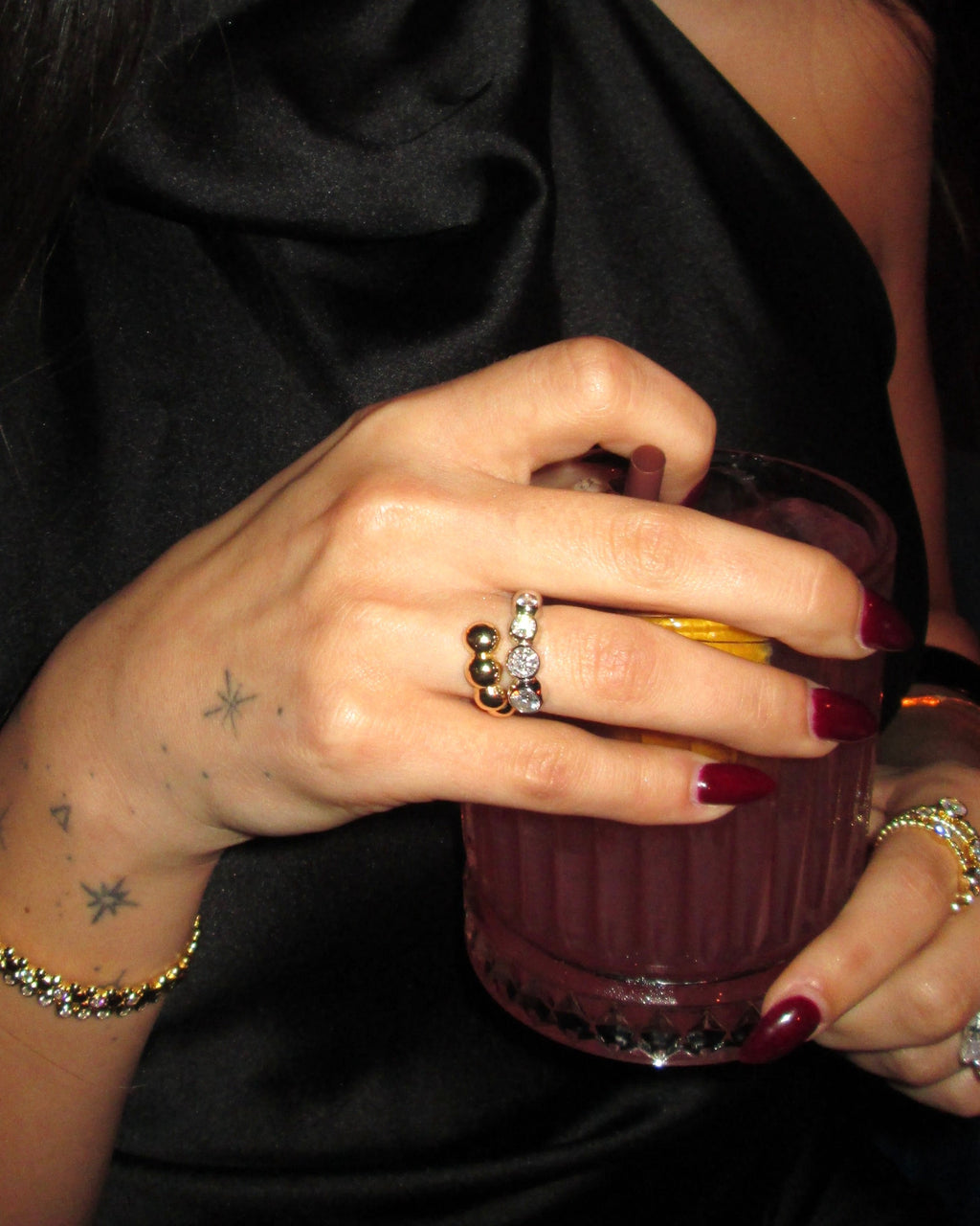 ETERI DUALIS Ring 18K Yellow & White Solid Gold with Lab-Grown Diamonds