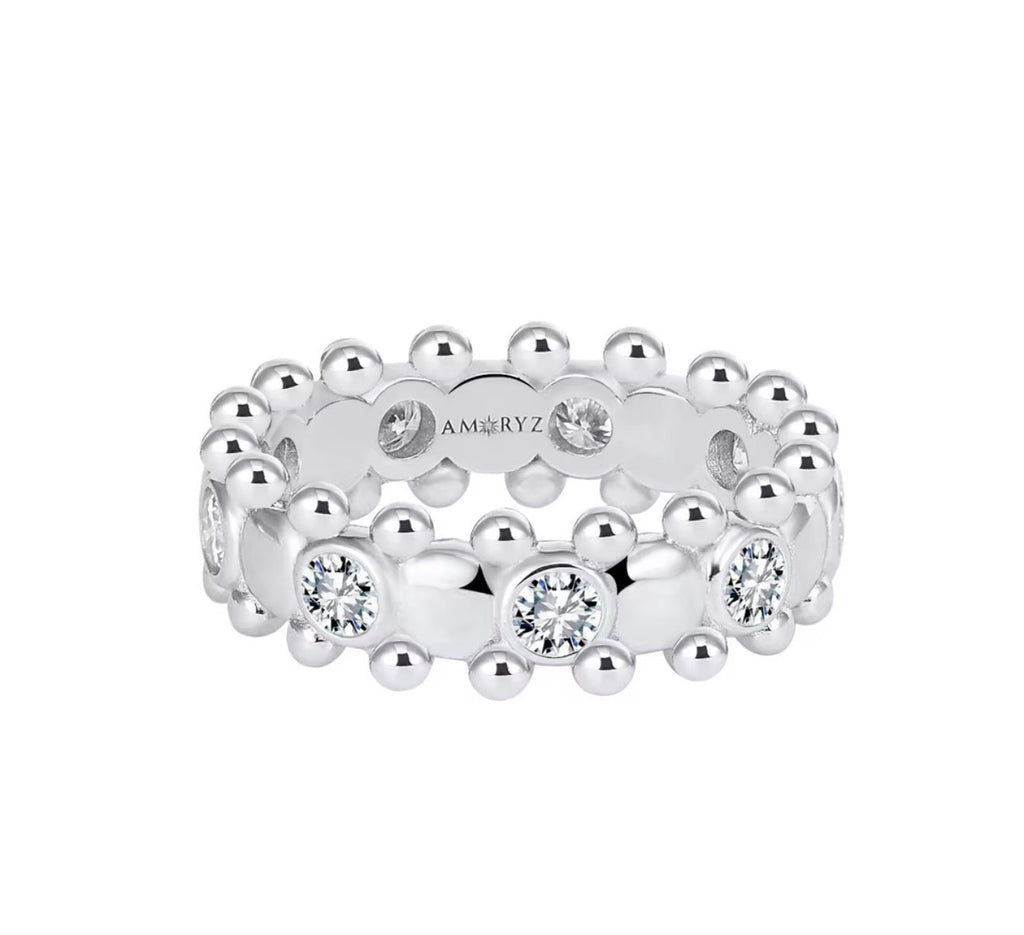 CERBERUS RING Solid White Gold with Lab-Grown Diamonds