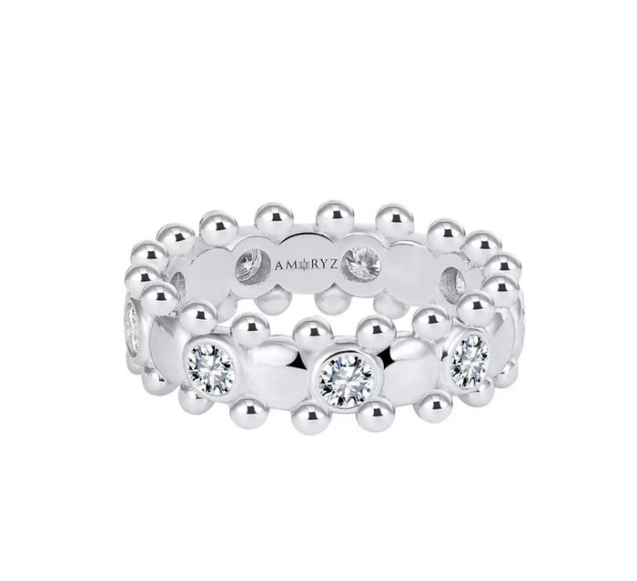 CERBERUS RING Solid White Gold with Lab-Grown Diamonds