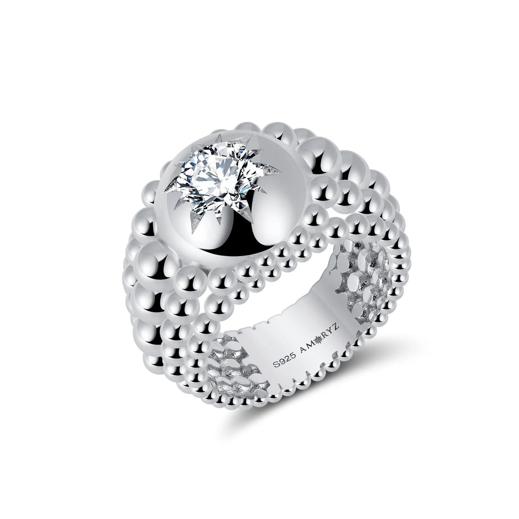 STELLI RING Solid White Gold with Lab-Grown Diamonds