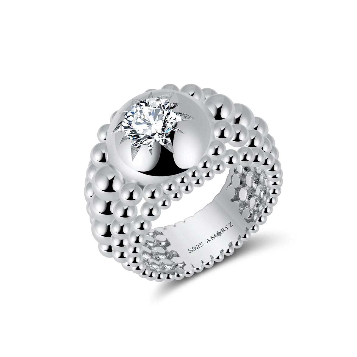 STELLI RING Solid White Gold with Lab-Grown Diamonds