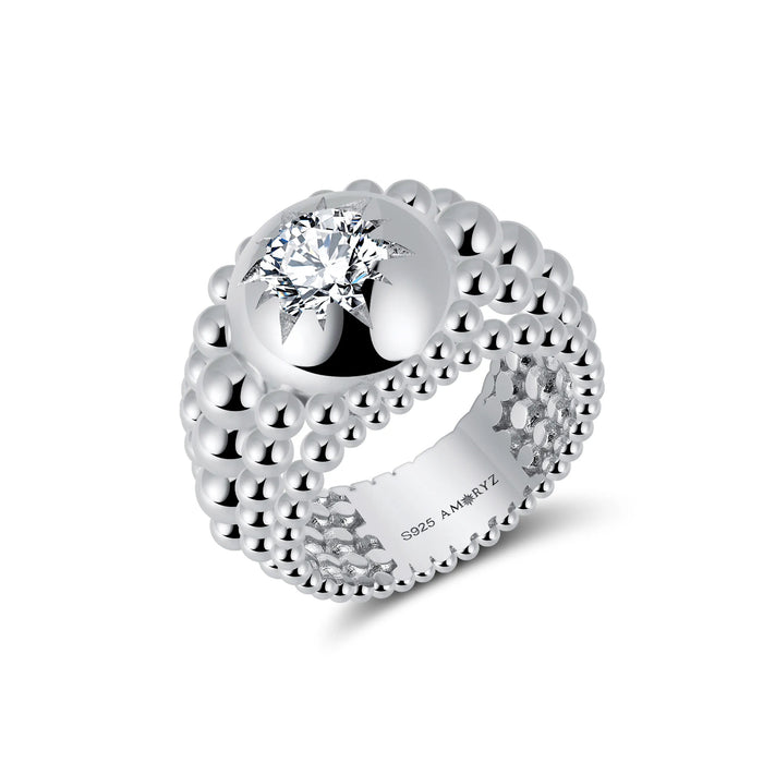 STELLI RING Solid White Gold with Lab-Grown Diamonds