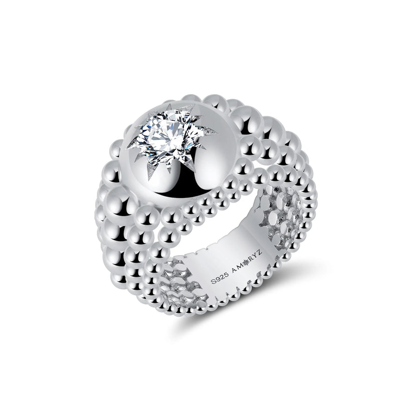 STELLI RING Solid White Gold with Lab-Grown Diamonds