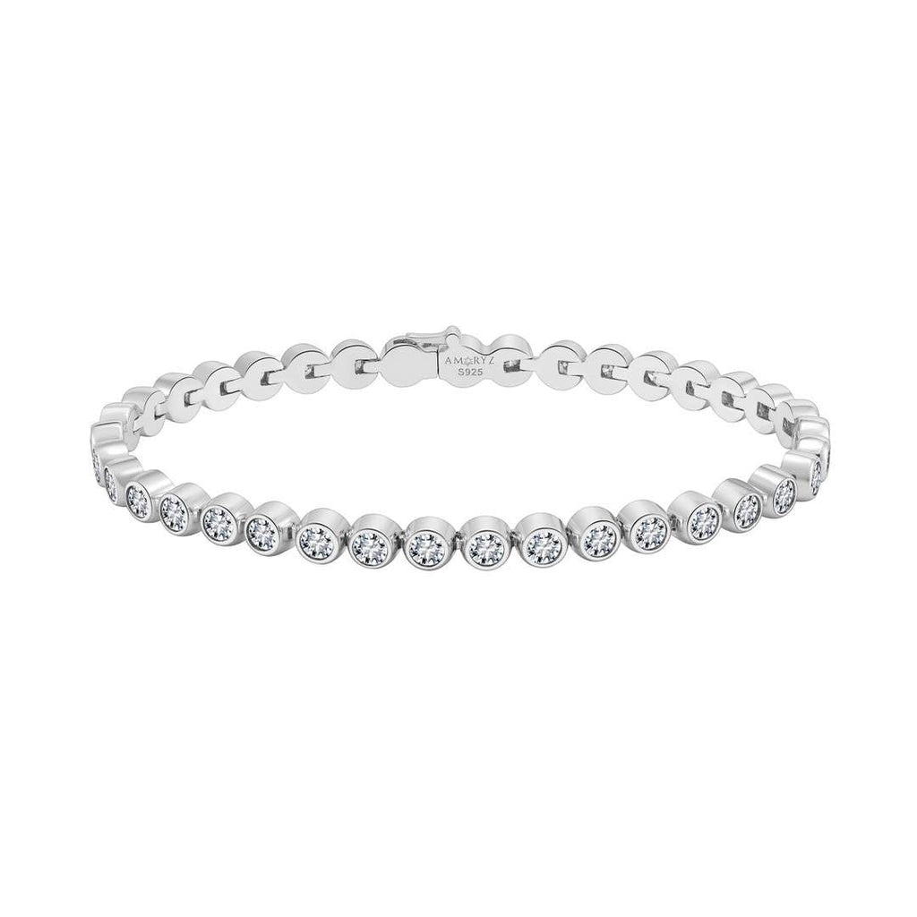 ETERI TENNIS BRACELET Solid White Gold with Lab-Grown Diamonds