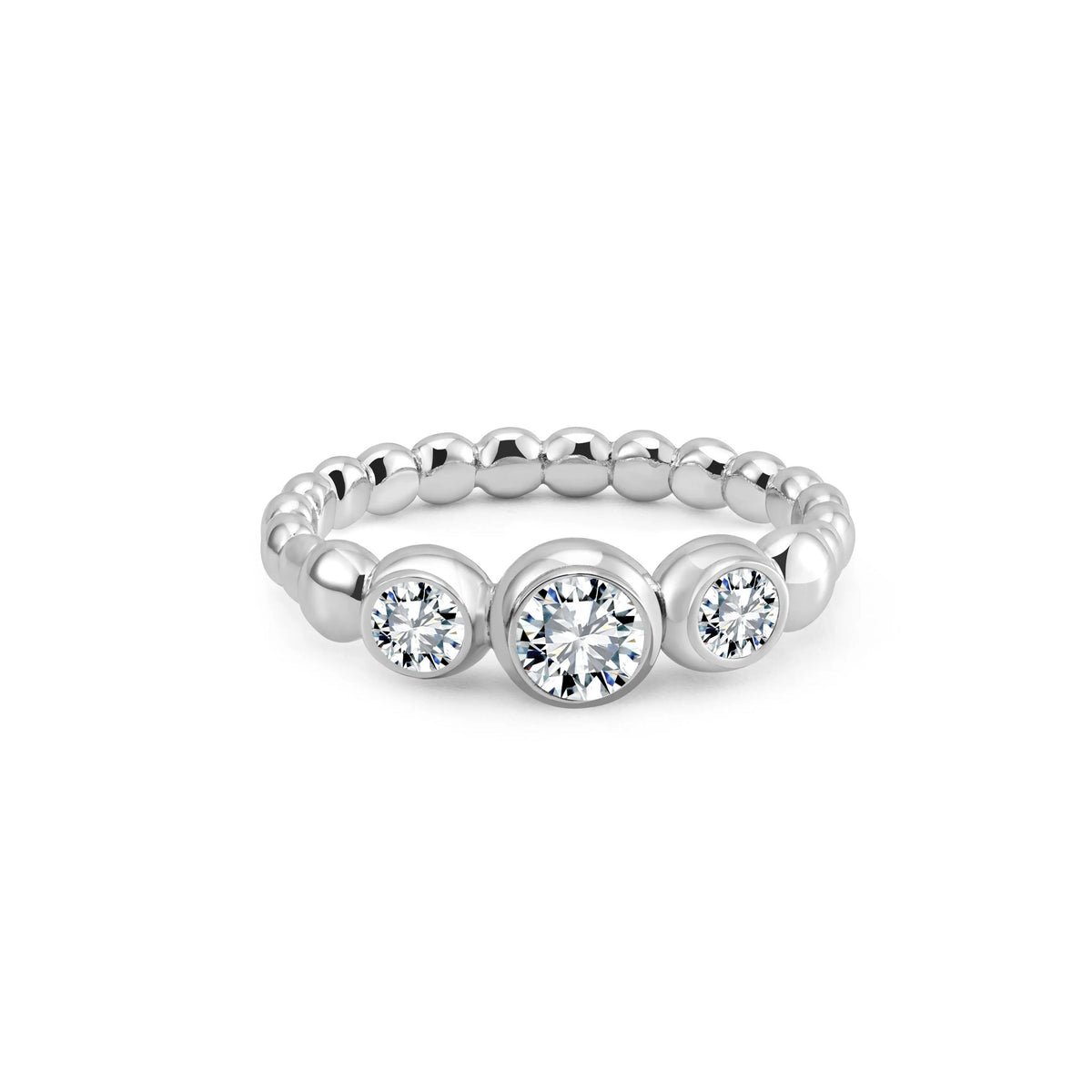 MORO RING Solid White Gold with Lab-Grown Diamonds