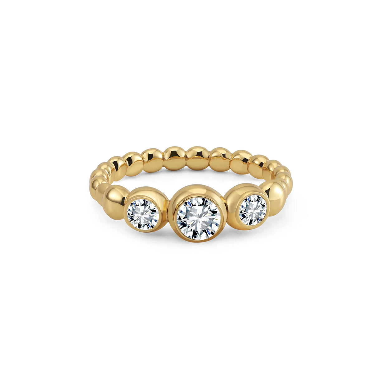 MORO RING 18K Solid Yellow Gold with Lab-Grown Diamonds