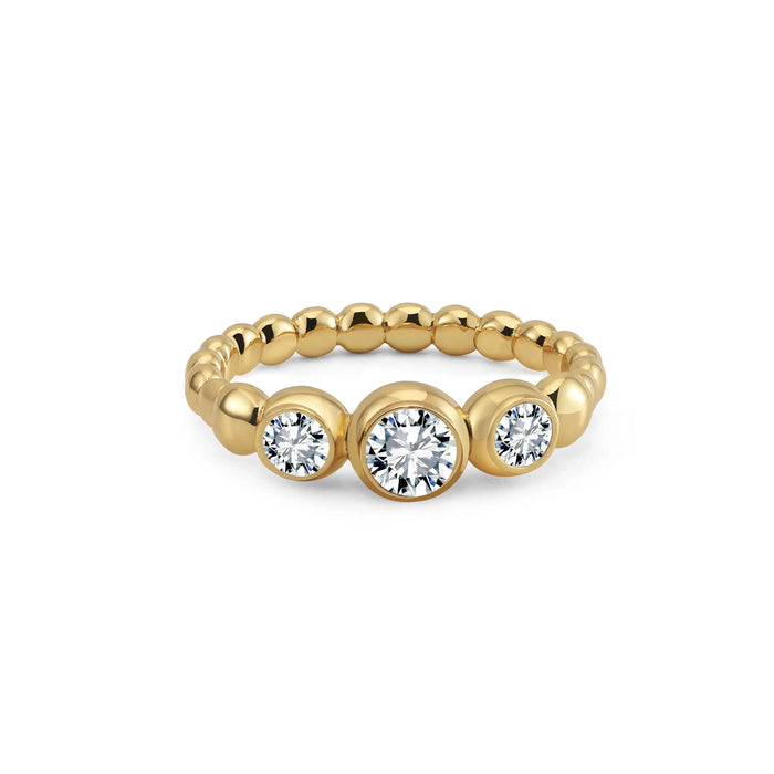 MORO RING 18K Solid Yellow Gold with Lab-Grown Diamonds