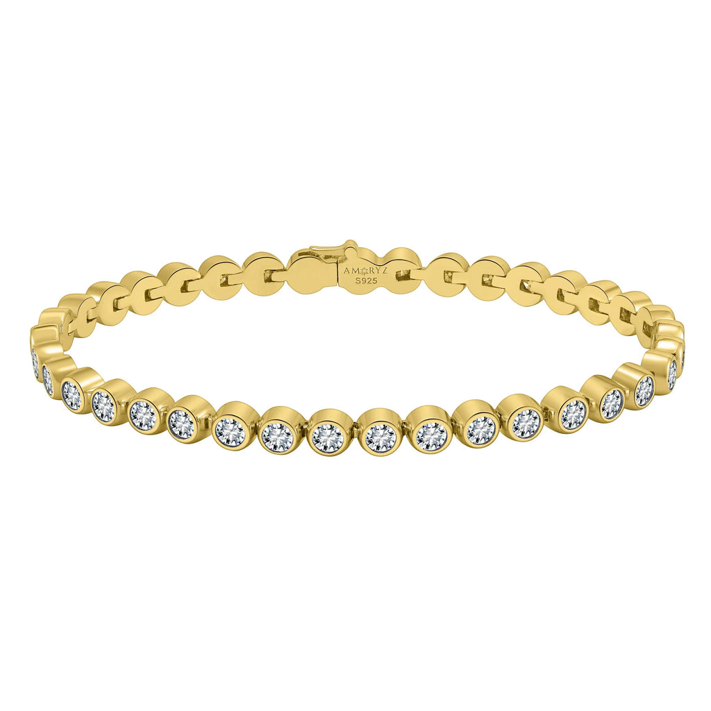 ETERI TENNIS BRACELET 18K Solid Yellow Gold with Lab-Grown Diamonds