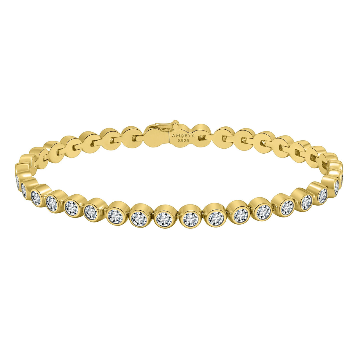 ETERI TENNIS BRACELET 18K Solid Yellow Gold with Lab-Grown Diamonds