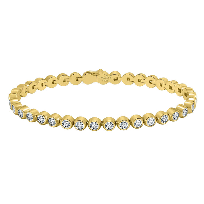 ETERI TENNIS BRACELET 18K Solid Yellow Gold with Lab-Grown Diamonds