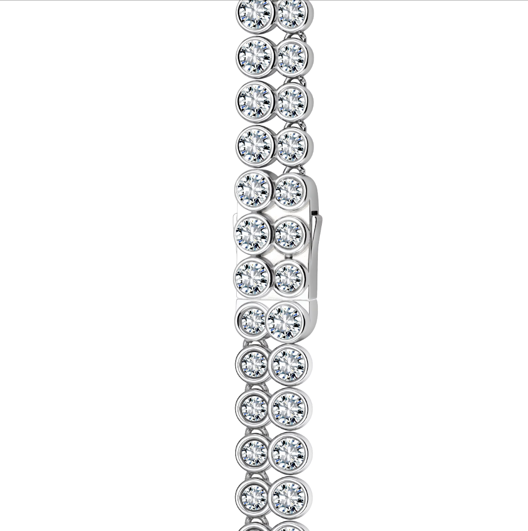 CELESTIAL NECKLACE Solid White Gold with Diamonds