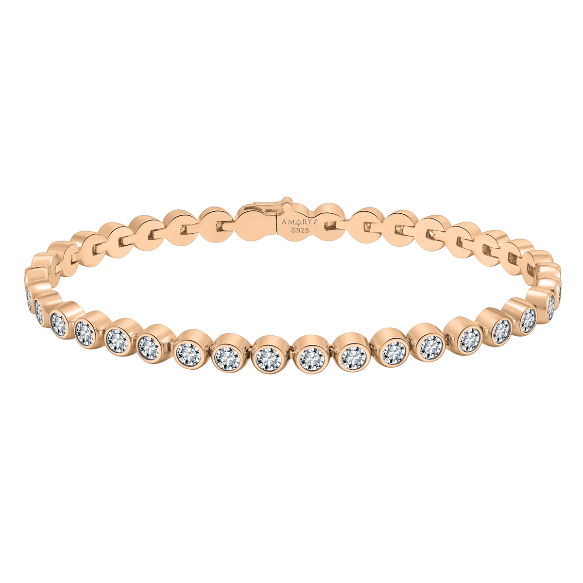 ETERI TENNIS BRACELET 18K Solid Rose Gold with Lab-Grown Diamonds