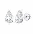 Teardrop 8-Carat Pear-Cut Lab-grown Stud Earrings