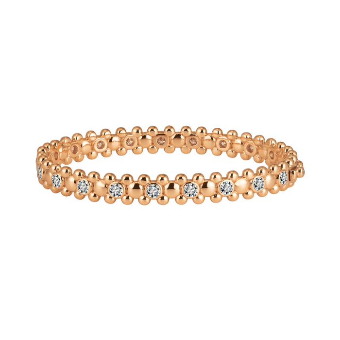CERBERUS Bangle Solid Rose Gold with Lab-Grown Diamonds