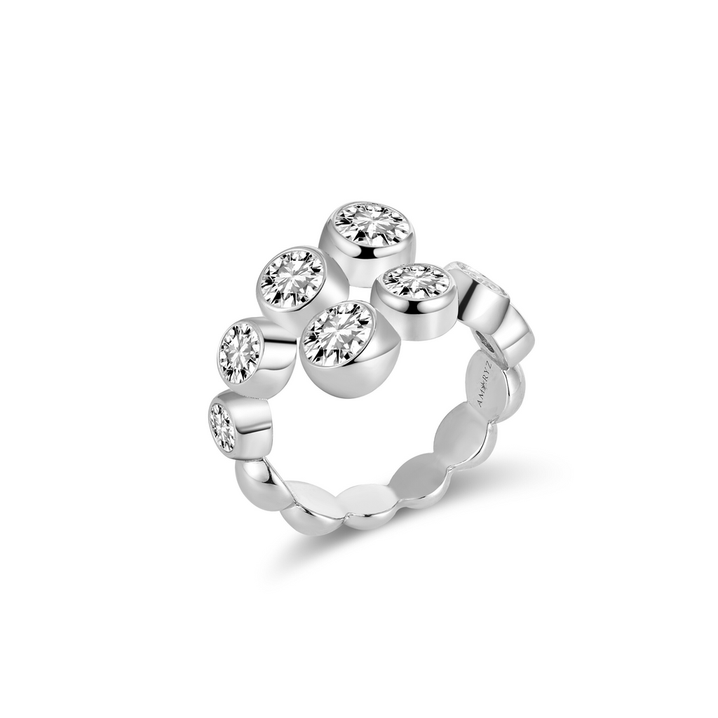 CELESTIAL ETERI DUALIS Ring Solid White Gold with Lab-Grown Diamonds