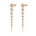 ETERI LONG EARRINGS Solid Rose Gold with Lab-Grown Diamonds