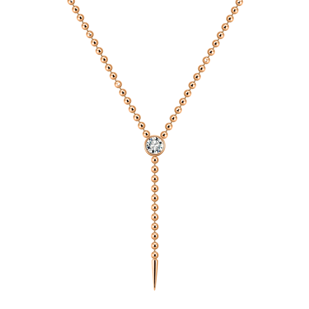 NYX NECKLACE 18K Solid Rose Gold with Lab-Grown Diamonds