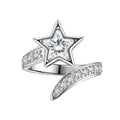 SUPERSTAR Pinky Ring Solid White Gold with Diamonds